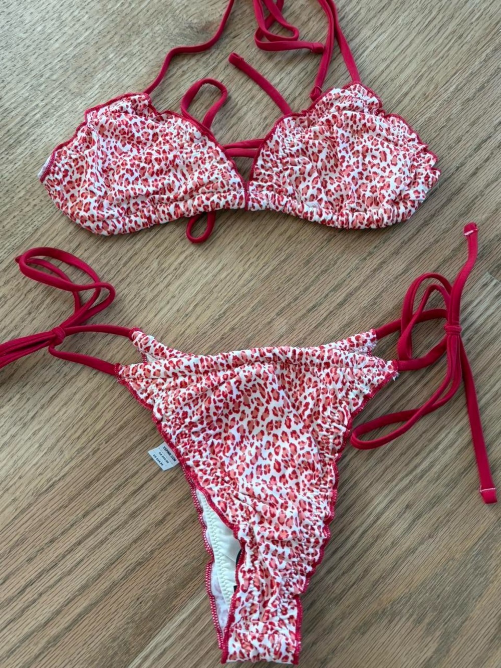 Frankie’s bikinis set red leopard
